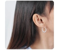 Silver Hoop Earring HO-2575